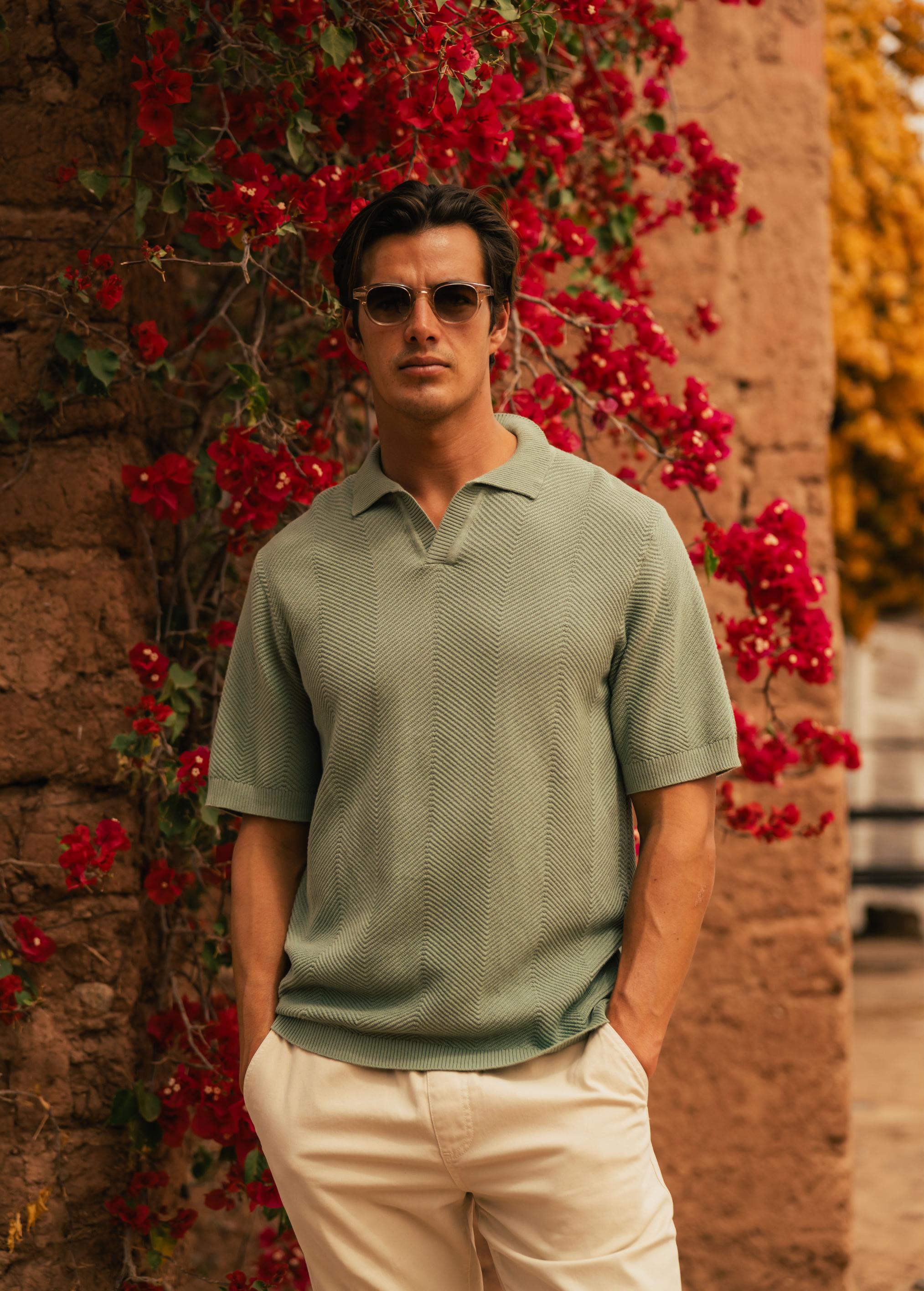 Polo Texturé - Vert Sauge