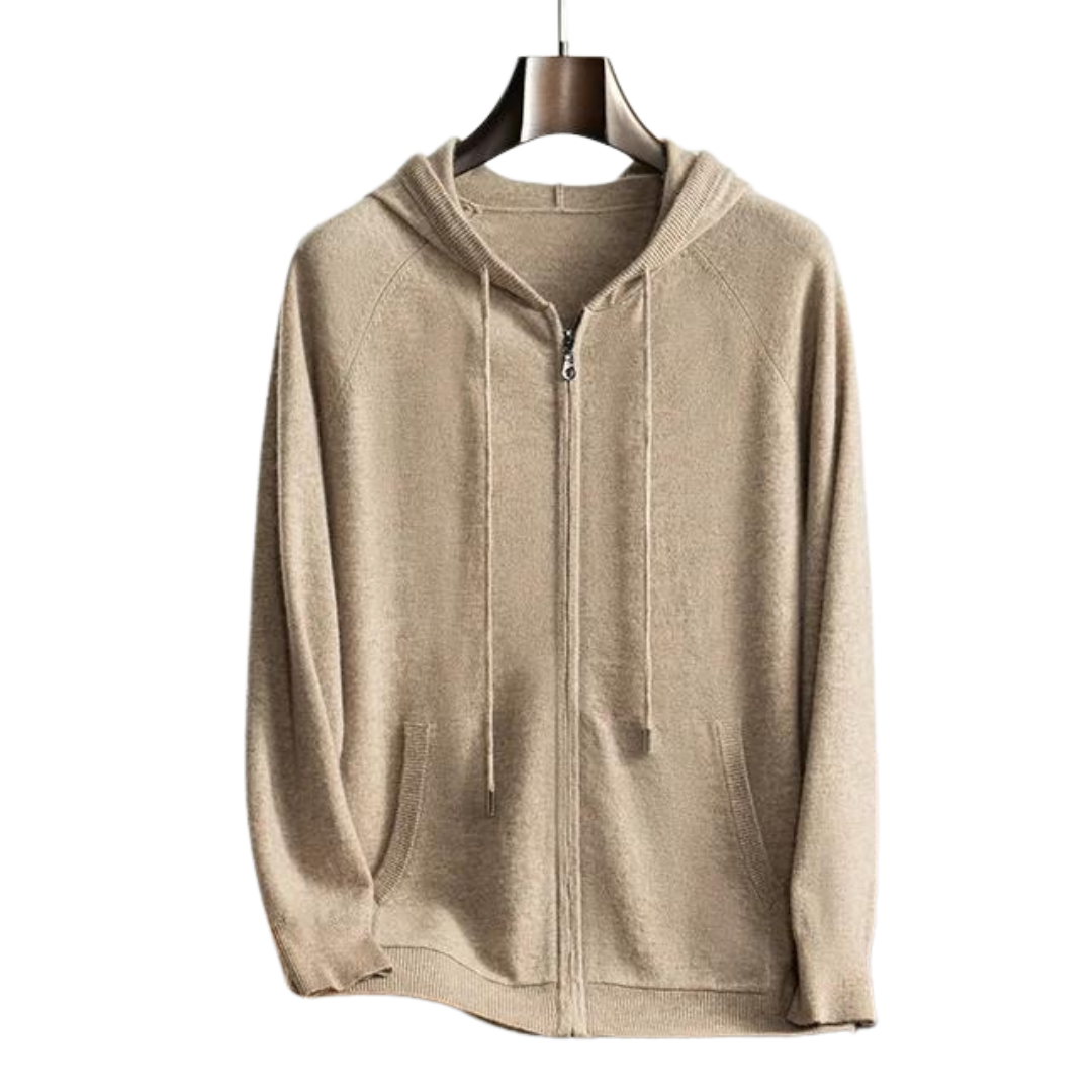 Gilet à Capuche 100% Cachemire