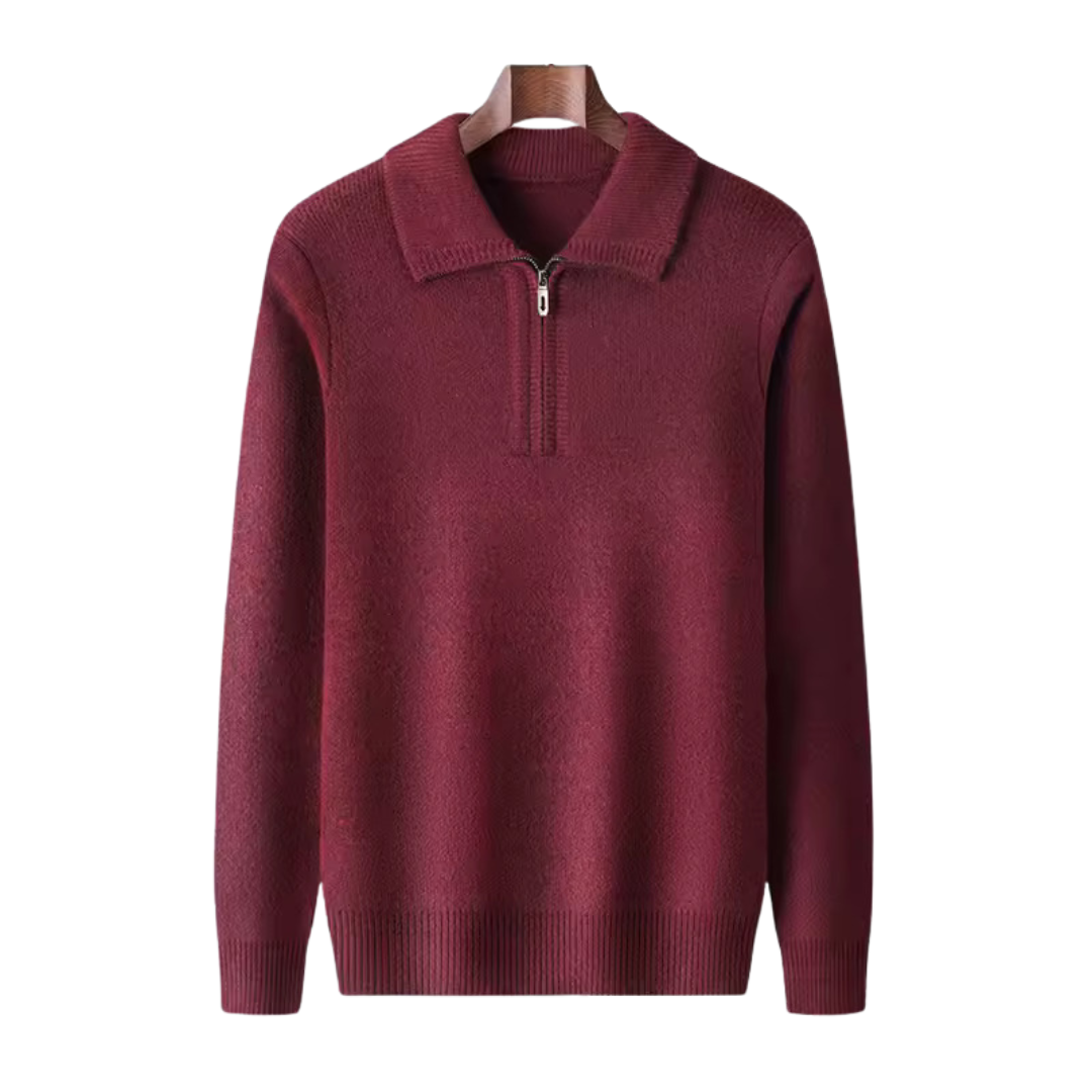 Pull à col zippé 100% Cachemire