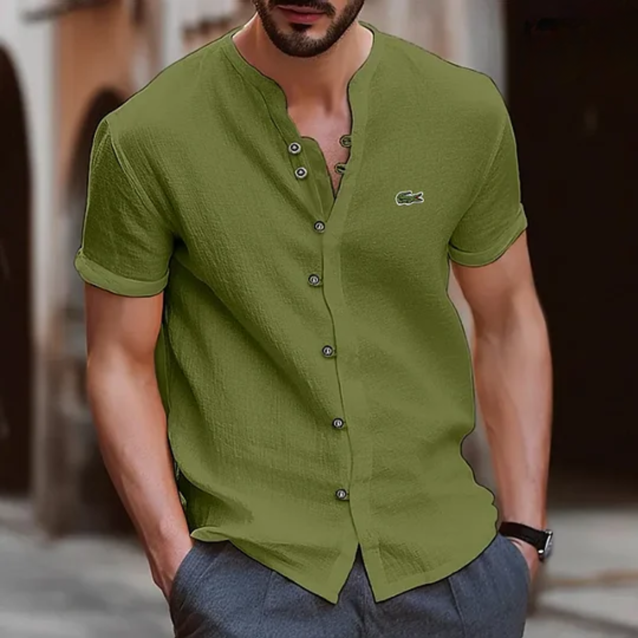 LC™ | Chemise Henley en Lin Ultra-Aéré pour l'Été