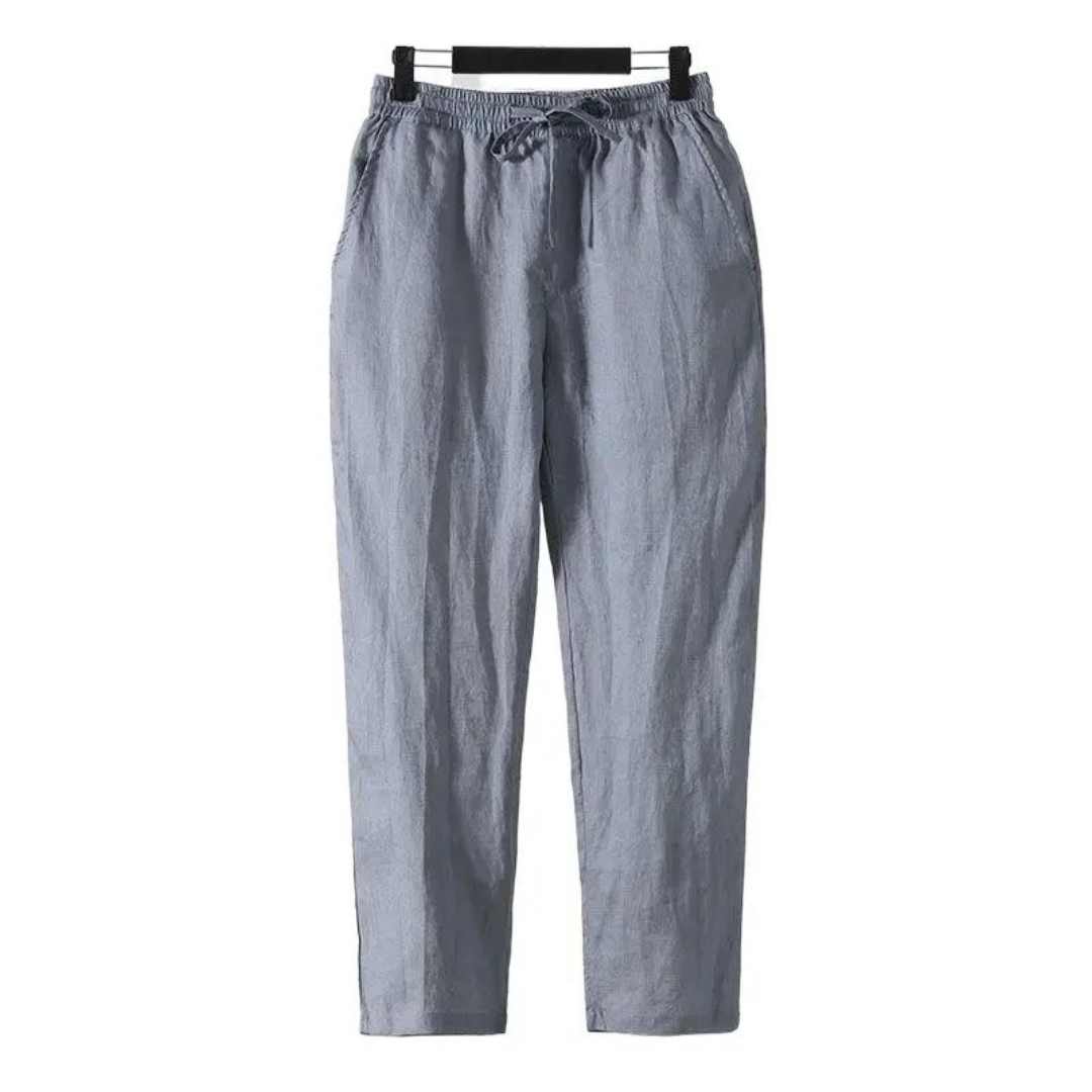 Fez - Pantalon en Lin (Coupe Droite)