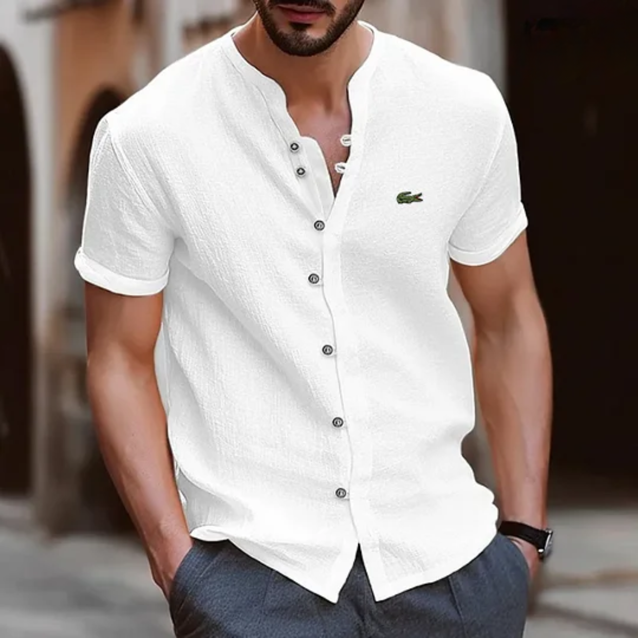 LC™ | Chemise Henley en Lin Ultra-Aéré pour l'Été