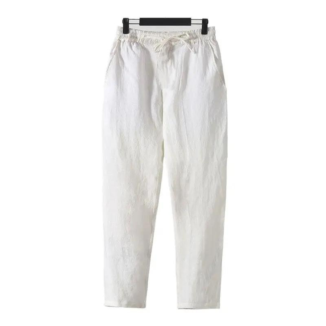 Fez - Pantalon en Lin (Coupe Droite)