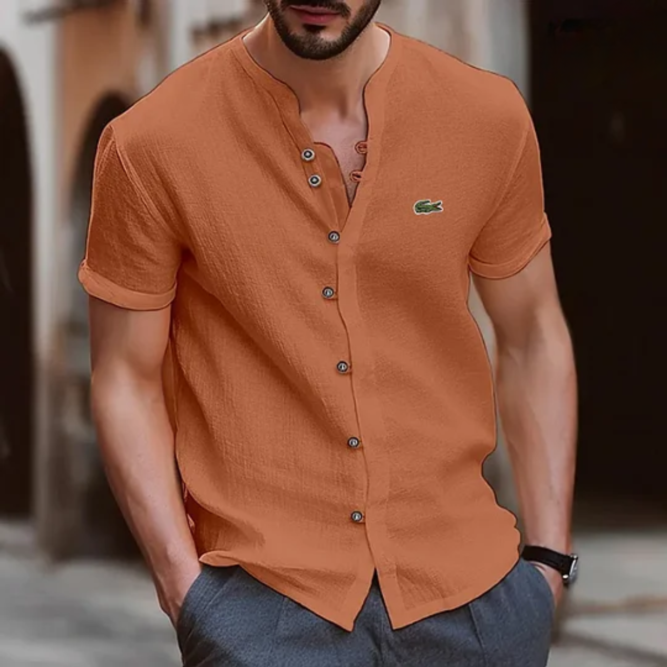 LC™ | Chemise Henley en Lin Ultra-Aéré pour l'Été
