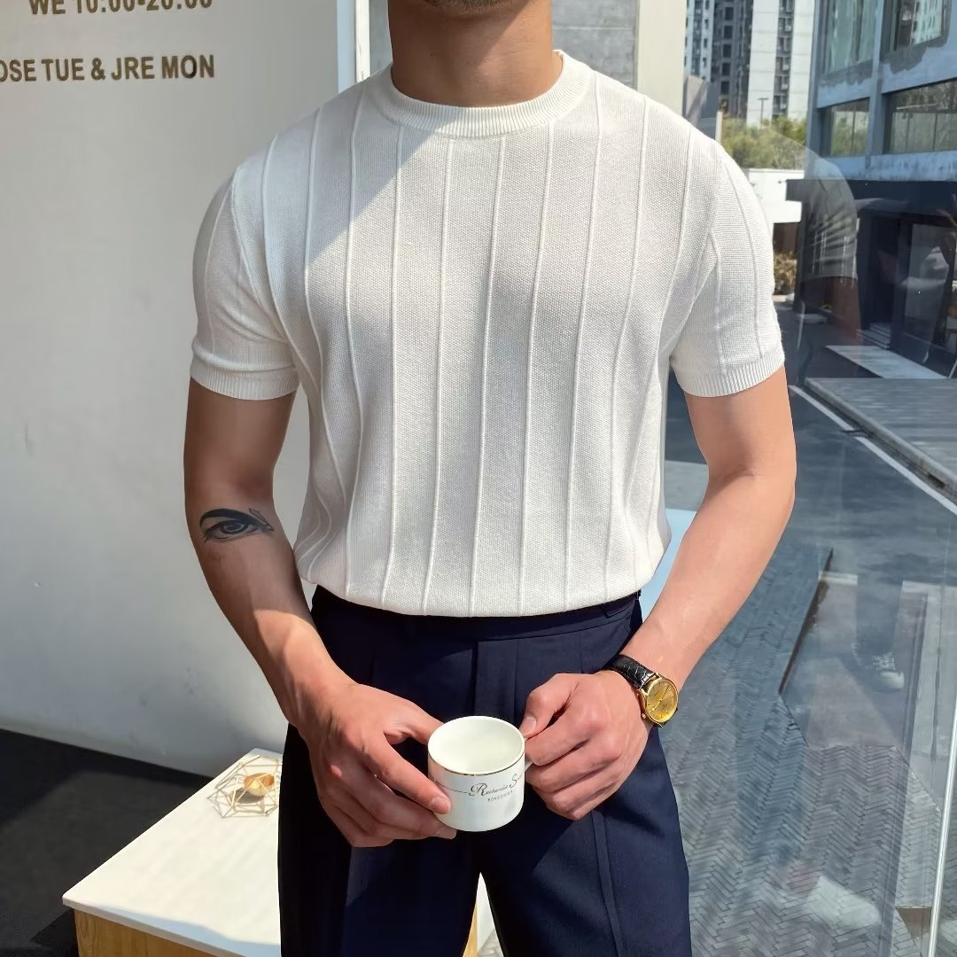 T-shirt côtelé