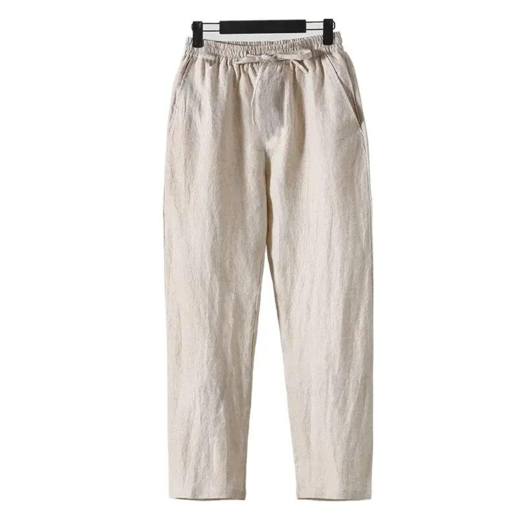 Fez - Pantalon en Lin (Coupe Droite)