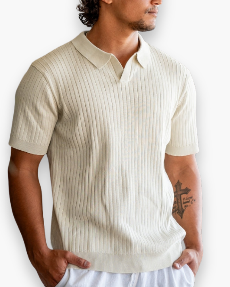 Polo Rippé Élégant pour Hommes | Classique