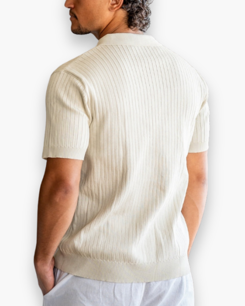 Polo Rippé Élégant pour Hommes | Classique
