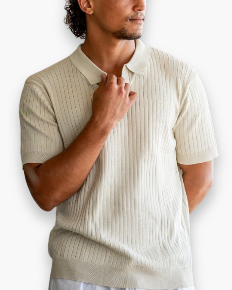 Polo Rippé Élégant pour Hommes | Classique