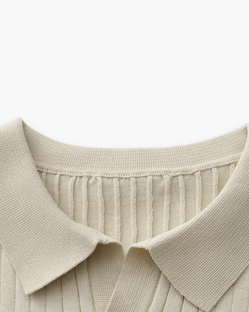 Polo Rippé Élégant pour Hommes | Classique