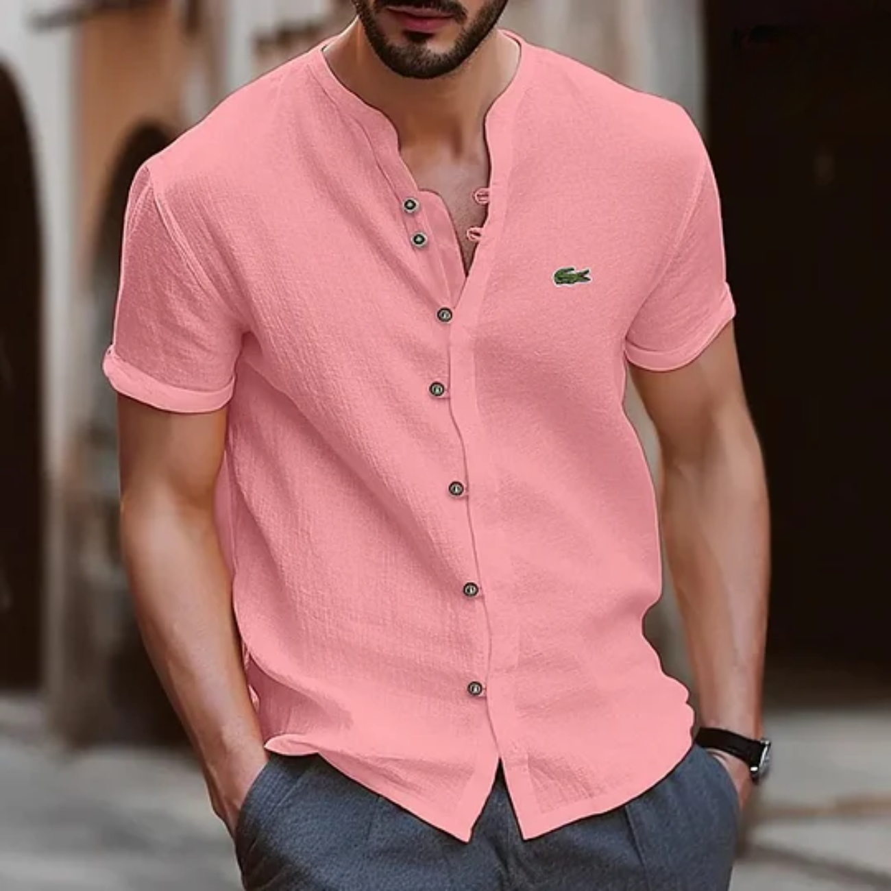 LC™ | Chemise Henley en Lin Ultra-Aéré pour l'Été
