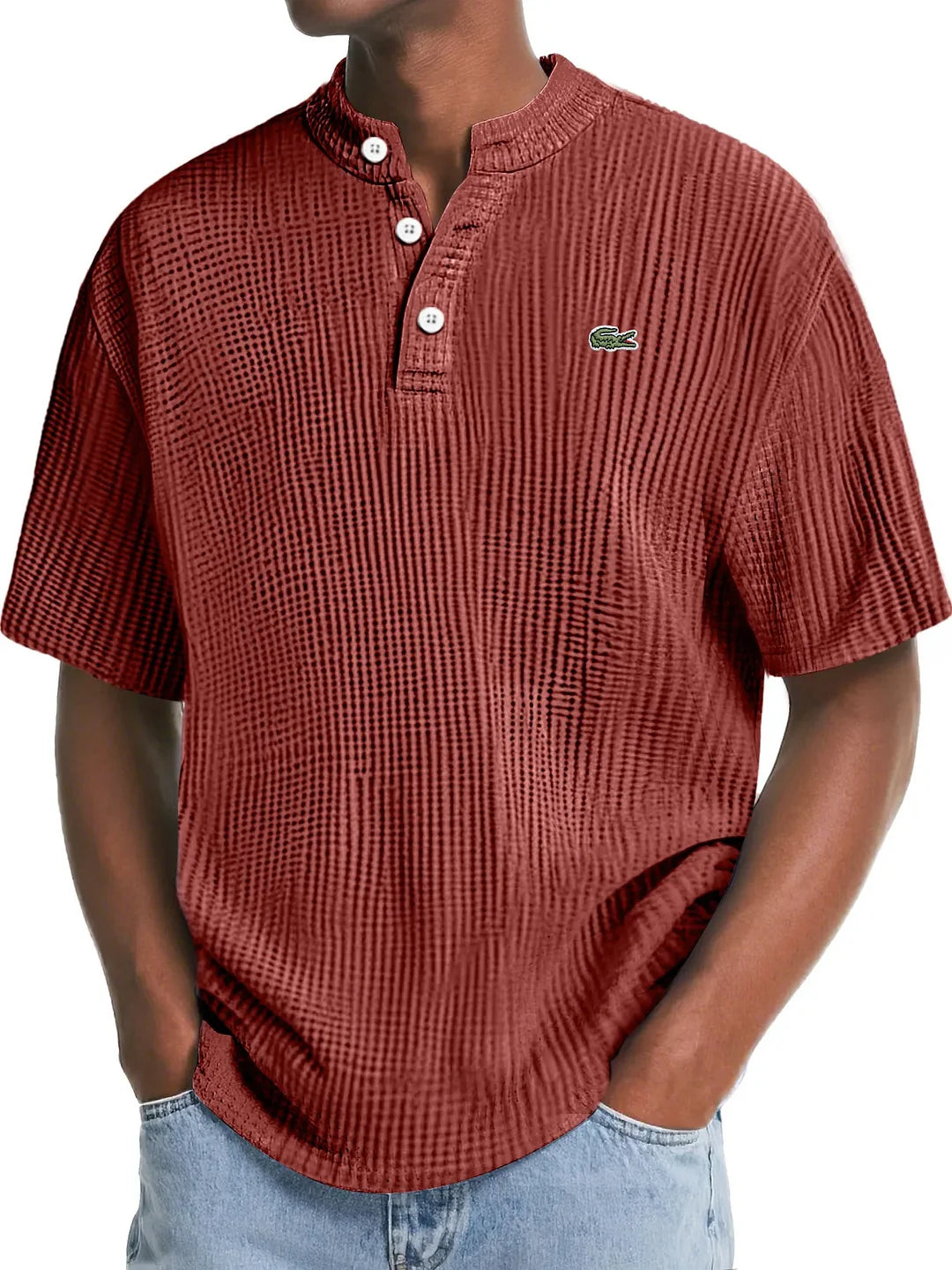 LC™ | Polo en Maille Waffle Texturée