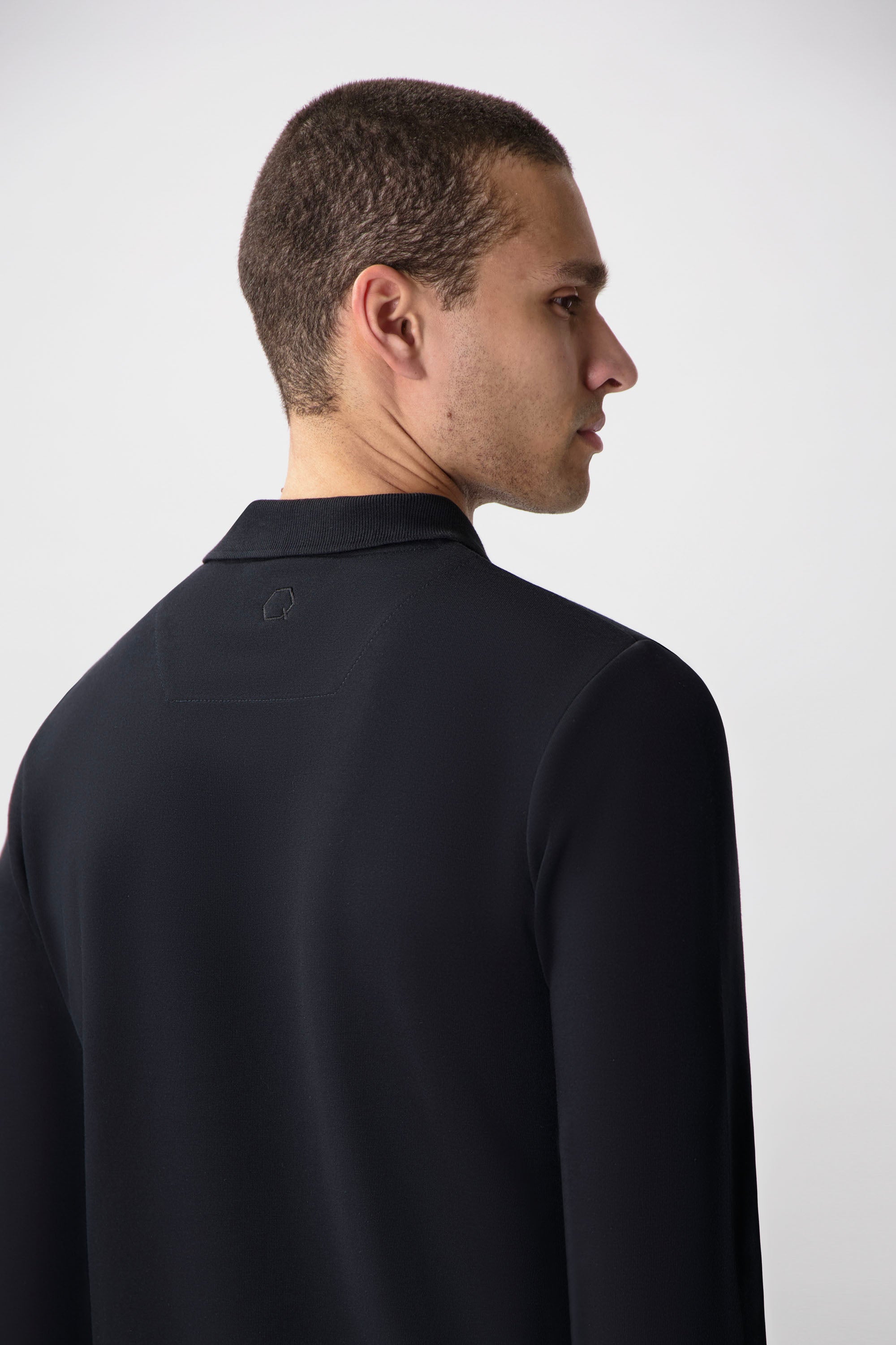 Polo à manches longues Regular Fit Q-Series Noir Jais
