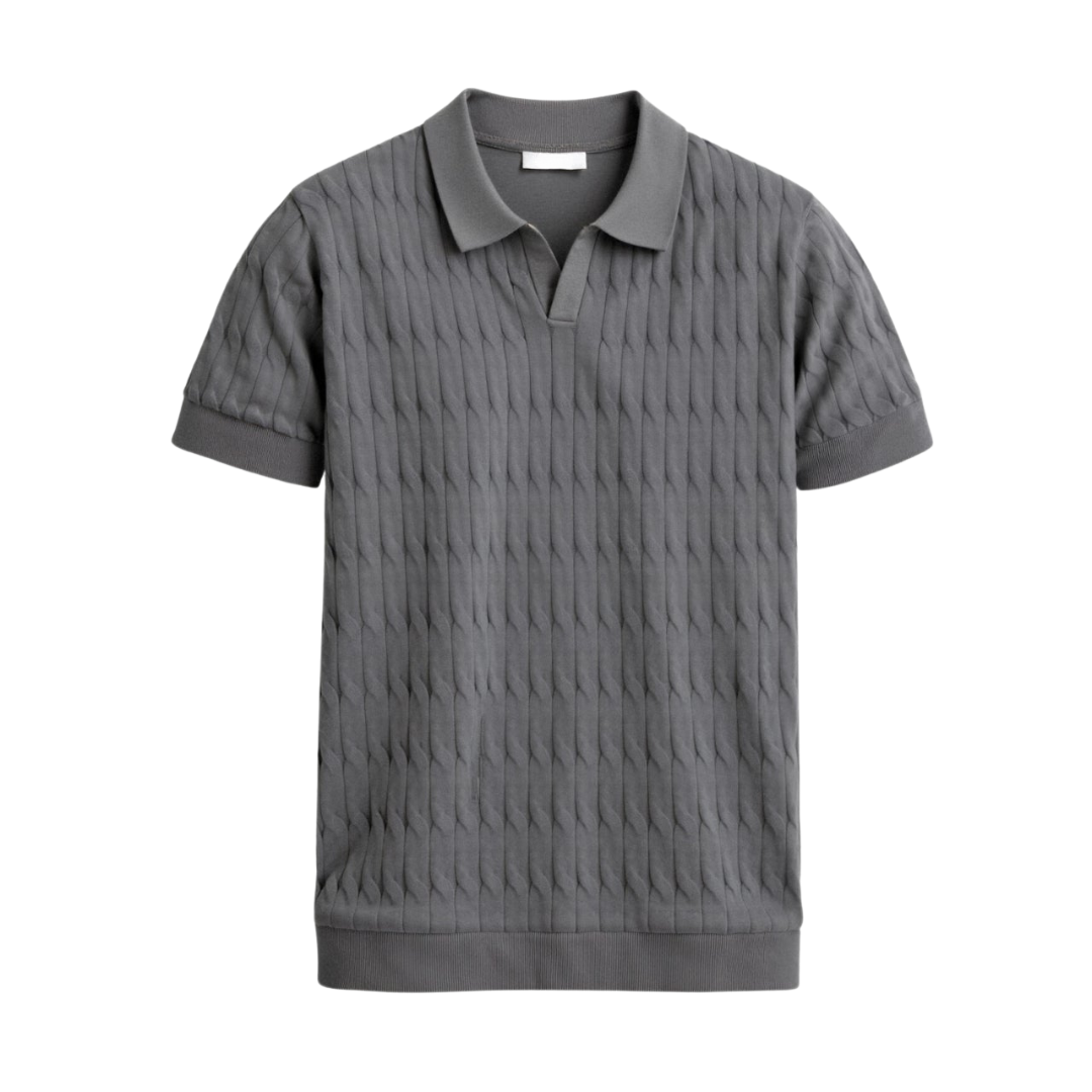 Polo en V côtelé Premium
