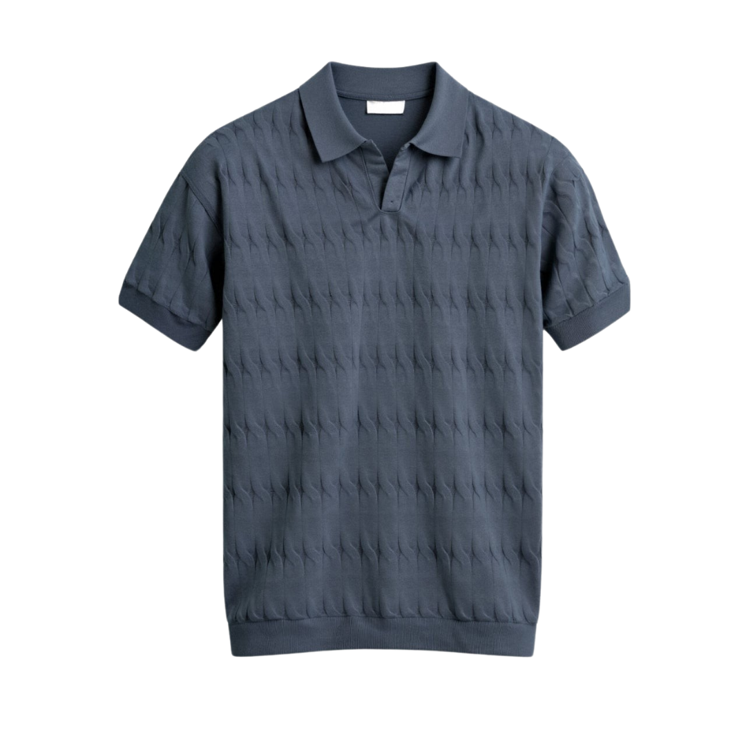 Polo en V côtelé Premium