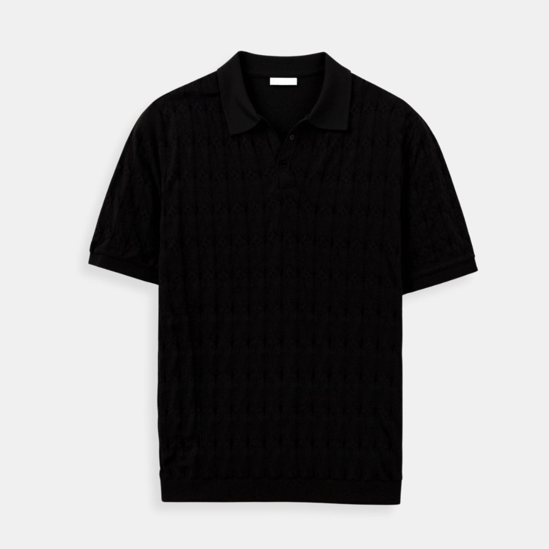 Polo en V côtelé Premium