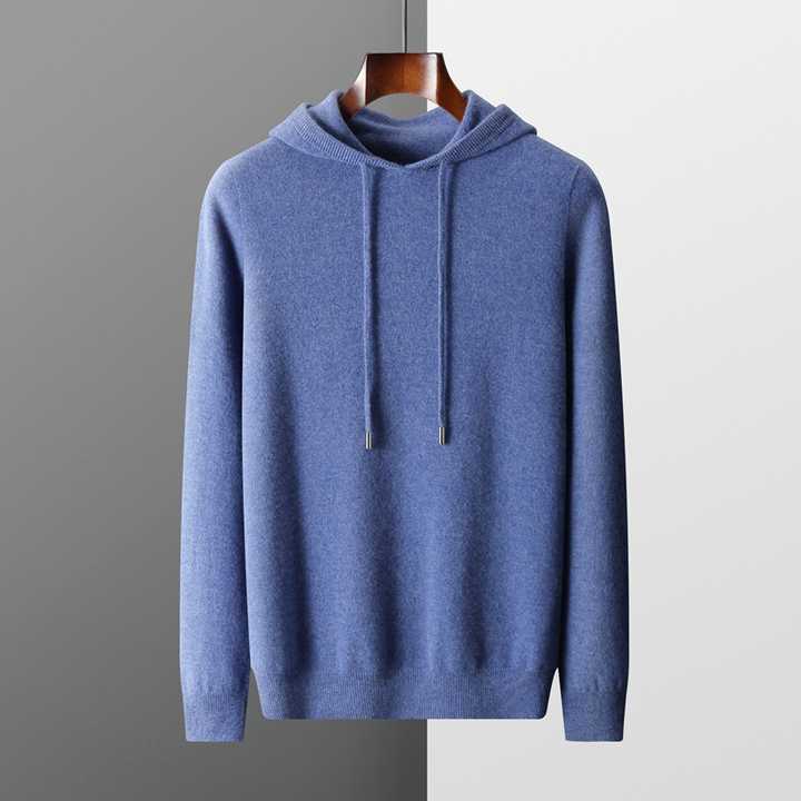 Pull à capuche 100 % cachemire