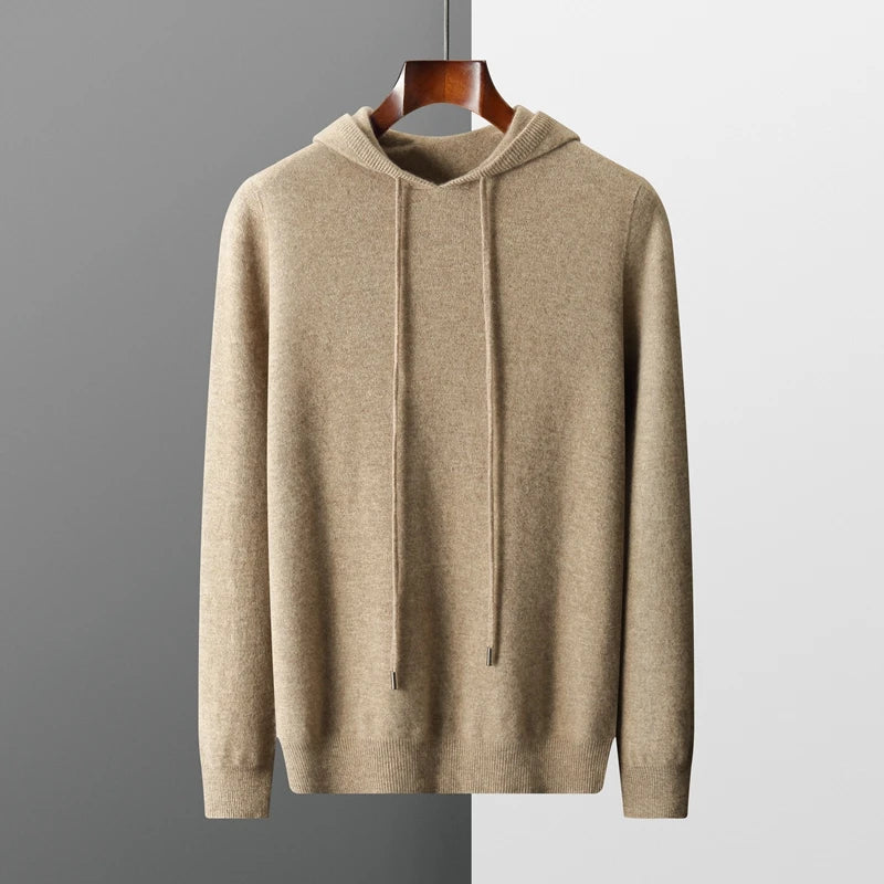 Pull à capuche 100 % cachemire