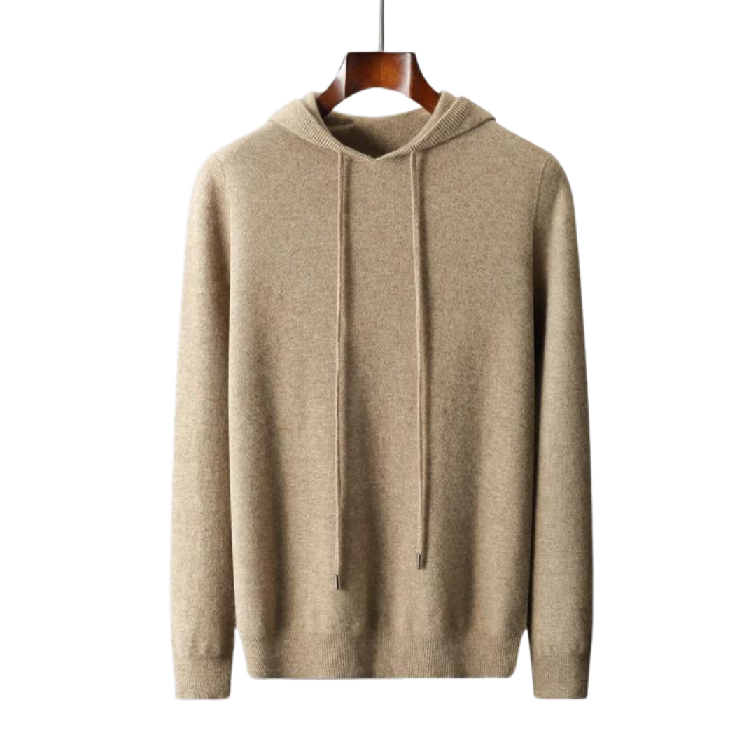 Pull à capuche 100 % cachemire
