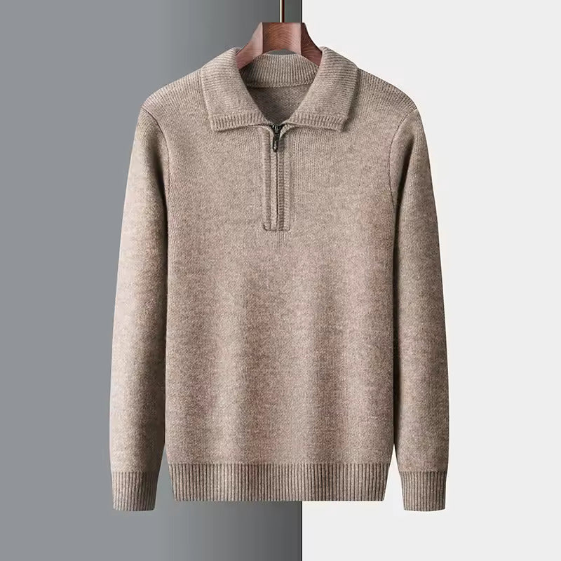 Pull à col zippé 100% Cachemire