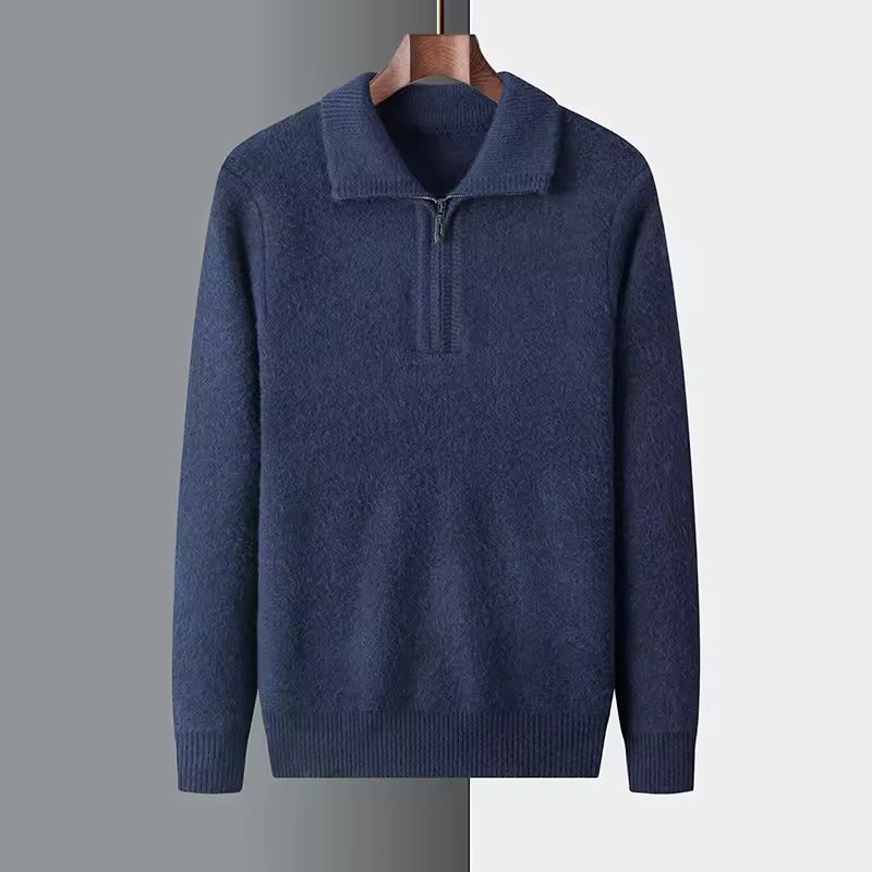Pull à col zippé 100% Cachemire