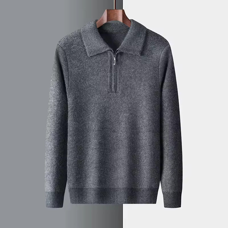 Pull à col zippé 100% Cachemire