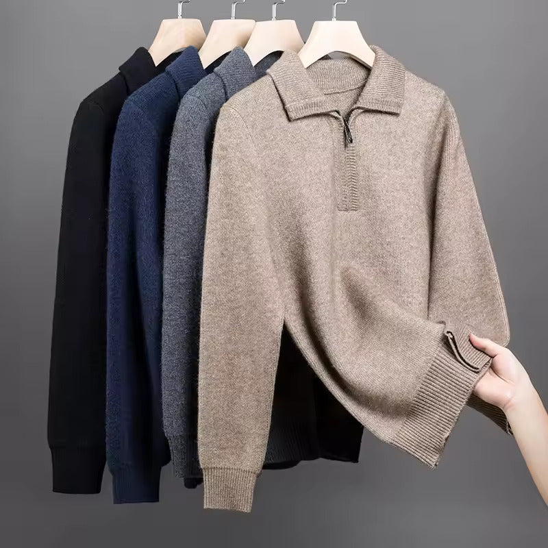 Pull à col zippé 100% Cachemire