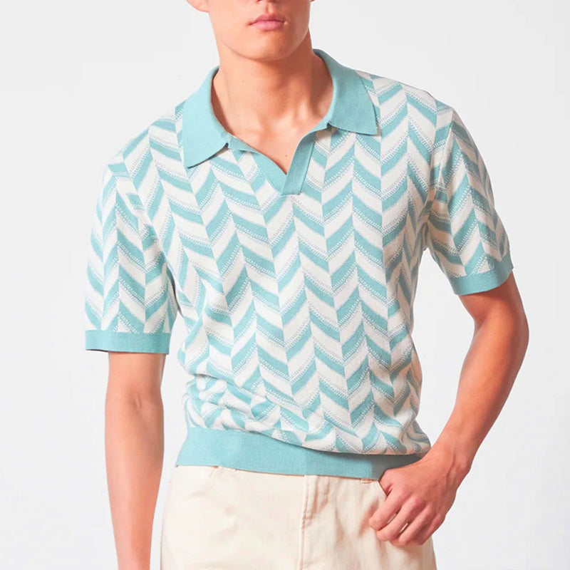 Polo à col en V