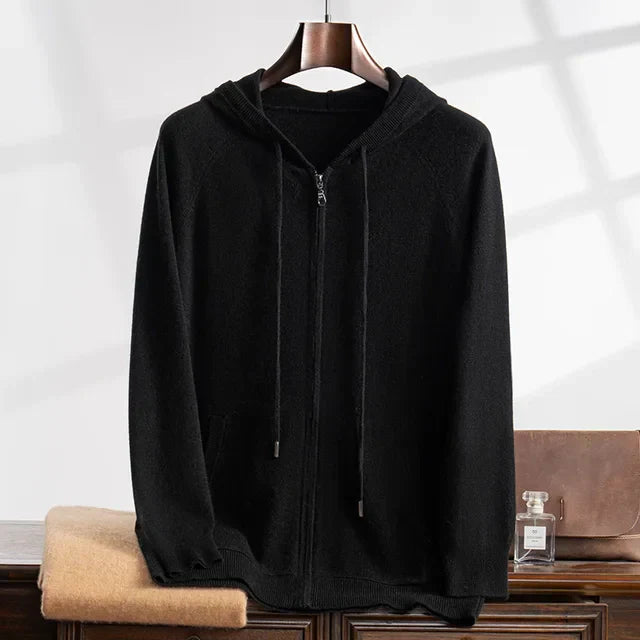 Gilet à Capuche 100% Cachemire