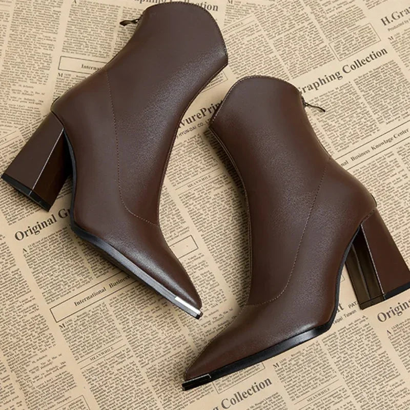 Bottines Chelsea à Embout Chromé