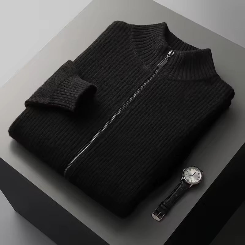 Gilet 100% Cachemire Rippé