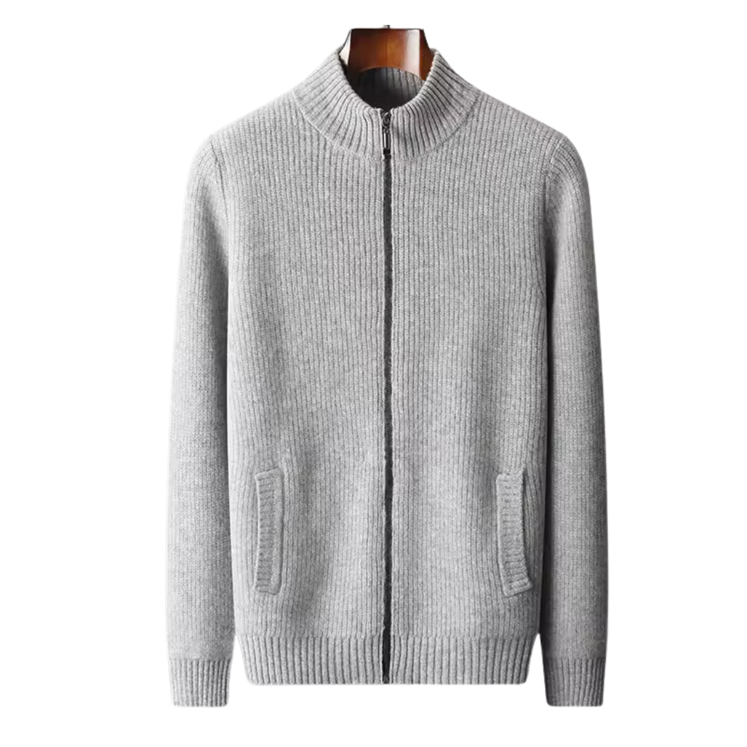 Gilet 100% Cachemire Rippé