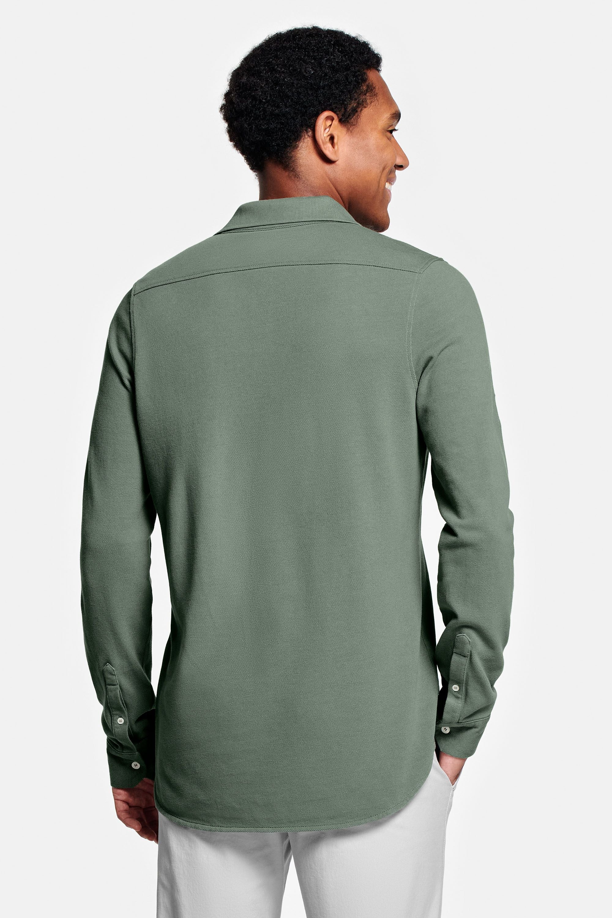 Chemise Piqué Verte