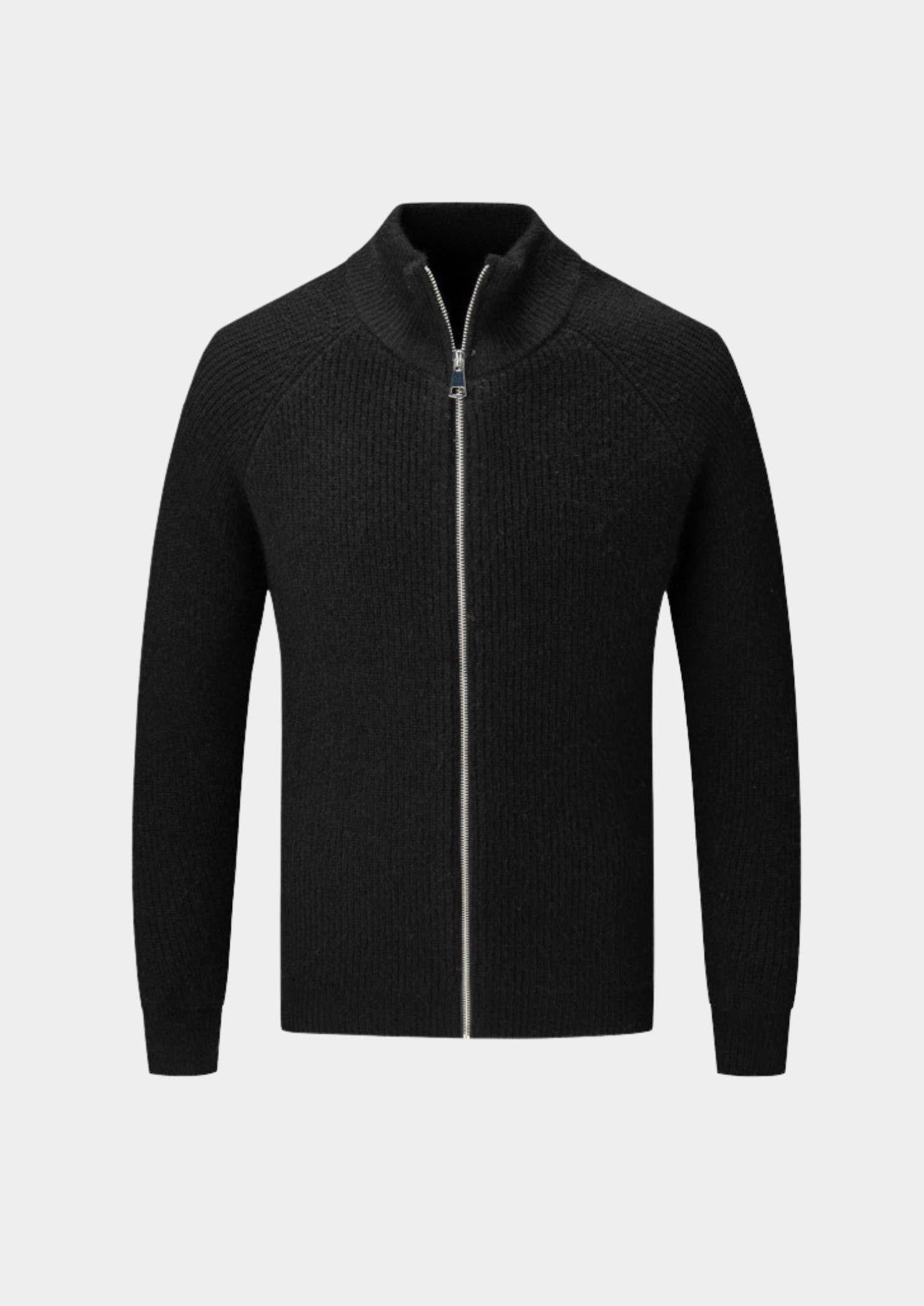Cardigan zippé en laine mérinos 100%