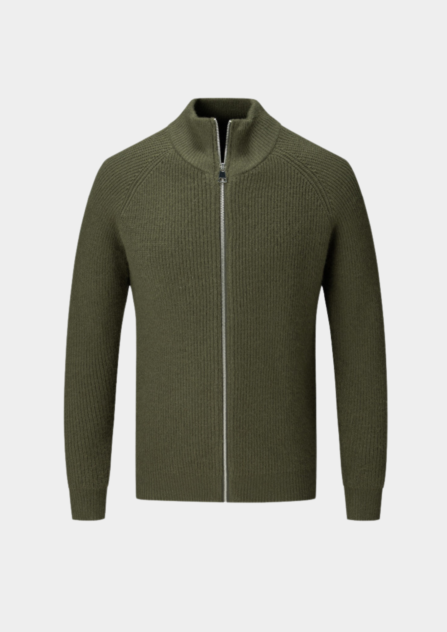 Cardigan zippé en laine mérinos 100%