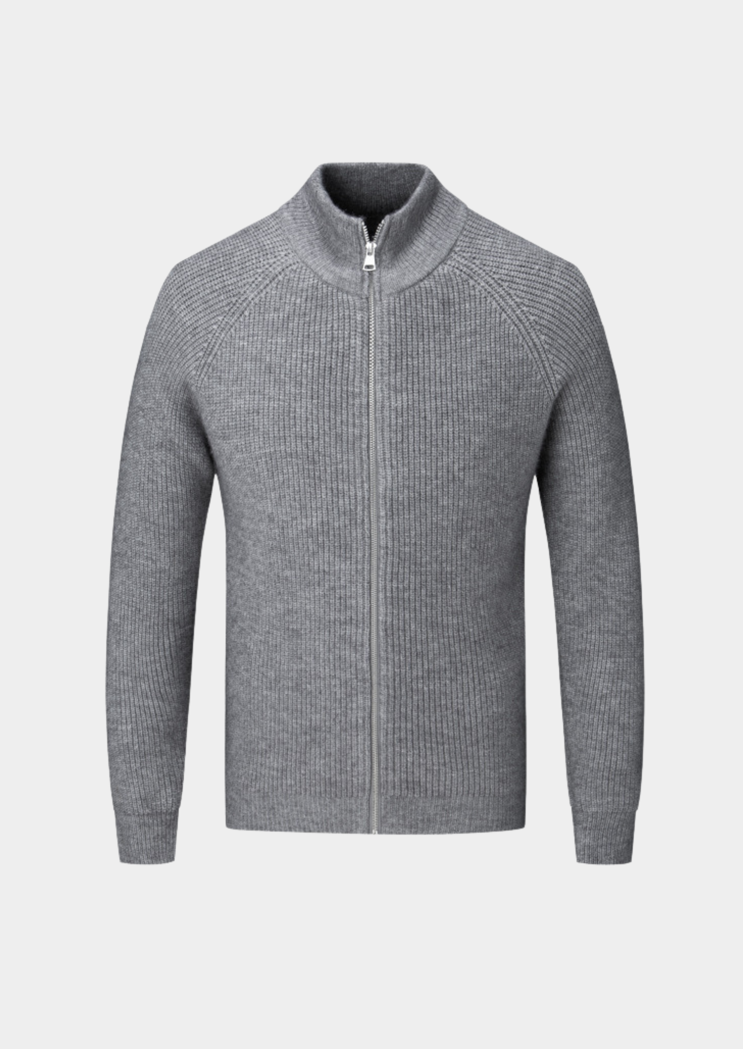 Cardigan zippé en laine mérinos 100%