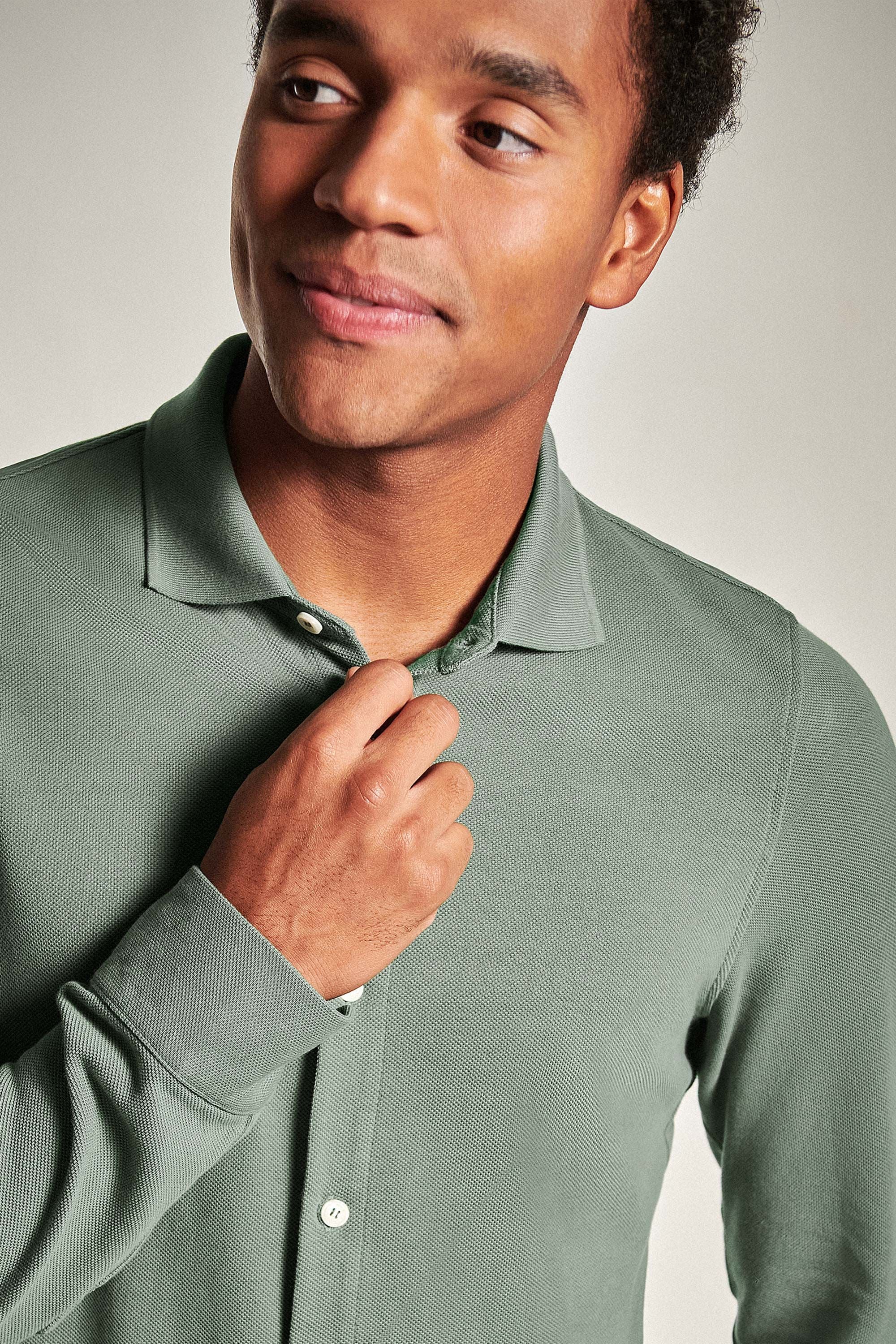 Chemise Piqué Verte