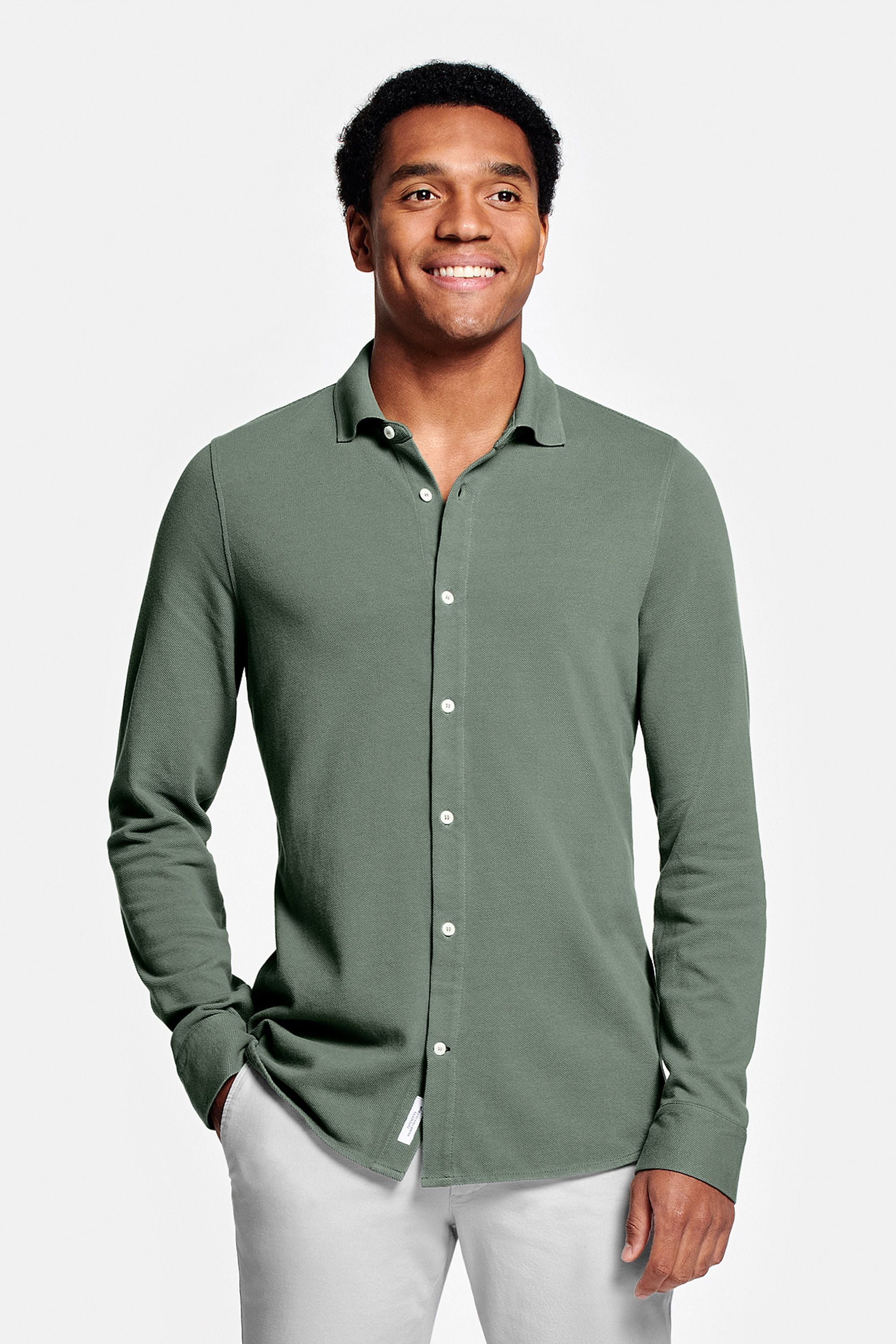 Chemise Piqué Verte