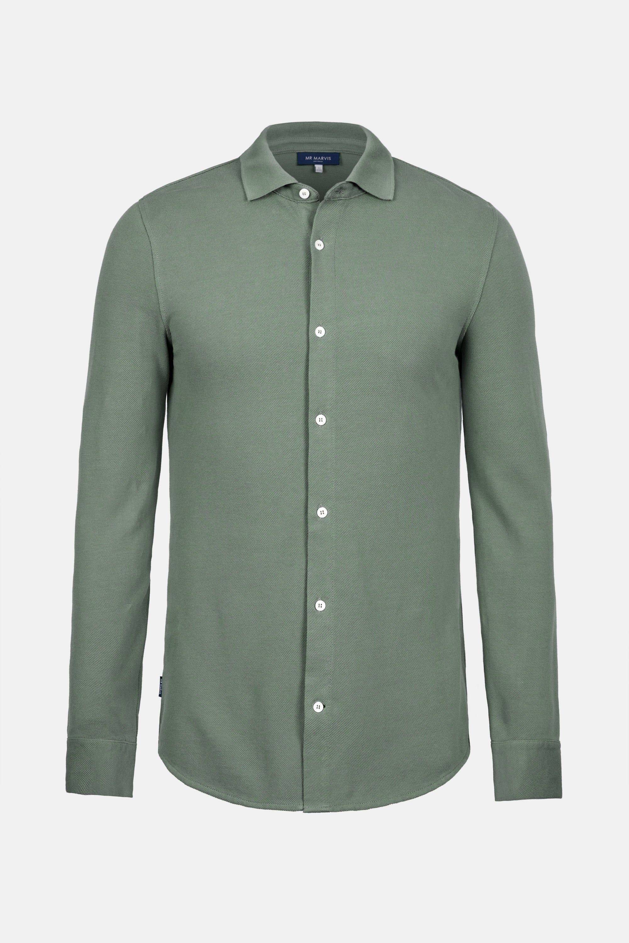 Chemise Piqué Verte