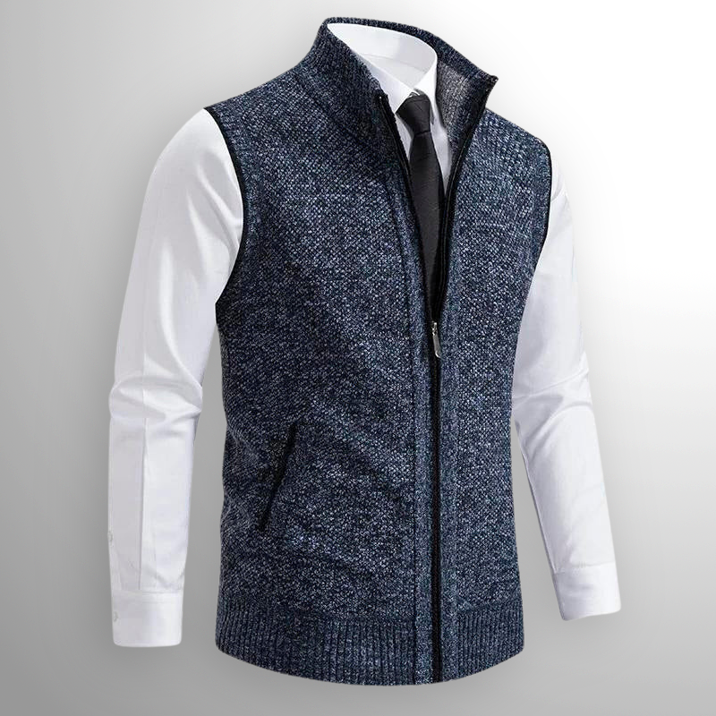 Gilet à zip complet en laine