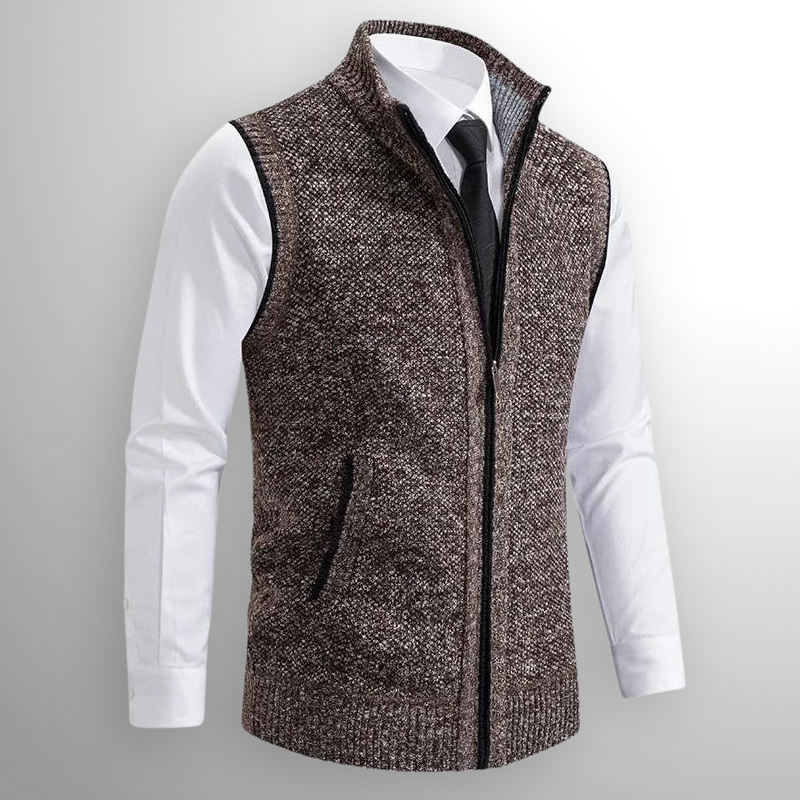 Gilet à zip complet en laine